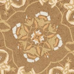 Hand-hooked Chelsea Harmony Brown Wool Rug (3' Round)