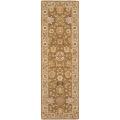 Mirco Hand-hooked Chelsea Kerman Brown Wool Runner (2'6 x 10')