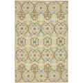 Hand-hooked Chelsea Styles Sage Green Wool Rug (5'3 x 8'3)