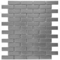 Somertile 12.25x10.5-in Anvil Steel Subway .75x2.5-in Metal Over Ceramic Mosaic Tile (Pack of 10)