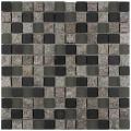 Somertile 12x12-in Granstone Fauna 1-in Verde Stone/ Glass Mosaic Tile (Pack of 10)