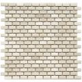 Detailed information on Japan porcelain Somertile 11.75x11.75-in Samoan Subway 1/2x1-in Glacier Porcelain Mosaic Tile (Pack of 10)