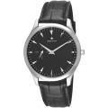 Zenith Men's 'Elite Ultra Thin' Black Dial Leather Strap Watch