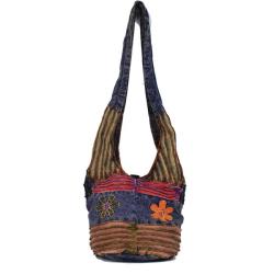 Cotton Flower Patch Razor Shoulder Bag (Nepal)