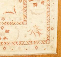 Afghani Hand-knotted Ivory Vegetable Dye Oushak Wool Rug (11'6 x 16')