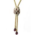 14k Yellow Gold Rhodolite and1/2ct Diamond Necklace (H-I, I1)