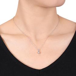 10k Two-tone Gold 1/4ct TDW Diamond Necklace (G-H, I2-I3)