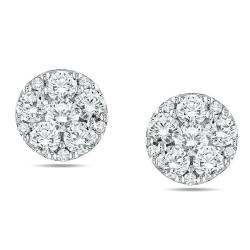 10k White Gold 1/2ct TDW Diamond Stud Earrings (G-H, I1-I2)
