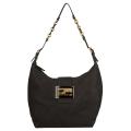 Fendi 'Forever' Brown Calf Leather Hobo Bag