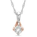 10k Two-tone Gold 1/4ct TDW Diamond Necklace (G-H, I2-I3)