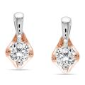 10k Two-tone Gold 1/2ct TDW Diamond Stud Earrings (G-H, I2-I3)