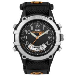 Timex Men's Rugged Combo Black Dial Velcro Watch