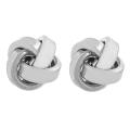 Rhodiumplated Sterling Silver Love Knot Earrings