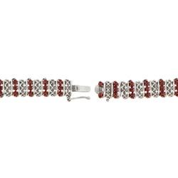 Rose Gold over Silver Champagne Diamond Tennis Bracelet