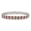 Rose Gold over Silver Champagne Diamond Tennis Bracelet