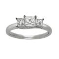 14k White Gold 1 1/2ct TDW Diamond 3-stone Engagement Ring (H-I, I2)