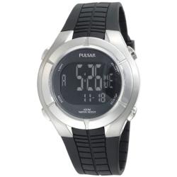 Pulsar Men's Casual Digital Chronograph Black Resin Strap Watch