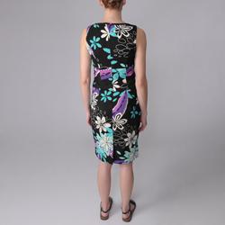 Sangria Women's Floral Print Sleeveless Dress