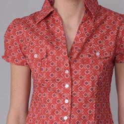 Derek Heart Junior's Cotton Woven Peasant Buttoned Shirt