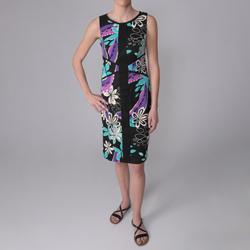 Sangria Women's Floral Print Sleeveless Dress