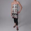 Journee Collection Junior's Smocked Bodice Floral Print Tunic Dress