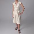 Sangria Women's Pleated Accent Cap sleeve Dress