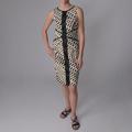 Sangria Women's Retro Print Sleeveless Dress