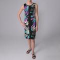 Sangria Women's Floral Print Sleeveless Dress