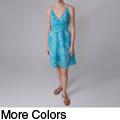 Journee Collection Junior's Floral Print V-neck Dress