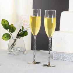 Bride and Groom Champagne Flutes