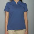 Golftini Women's Blue Zipper Neck Golf Shirt