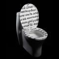Latin Characters Designer Melamine Toilet Seat Cover