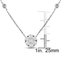 14k White Gold 1 1/2ct TDW Diamond Necklace (G-H, SI1)