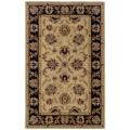 Complementing guidelines on Beige Area rug Hand-tufted Beige and Black Wool Area Rug (5' x 8')