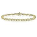 14k Yellow Gold 1 2/5ct TDW Diamond Tennis Bracelet (G-H, I1)