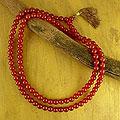 Carnelian 'Pray' Jap Mala Prayer Beads Necklace (India)