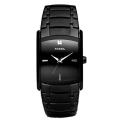 Fossil Men's Ion-plated Stainless Steel Three-hand Black Dial Watch