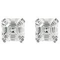 Sterling Silver Asscher-cut Cubic Zirconia 5-mm Stud Earrings