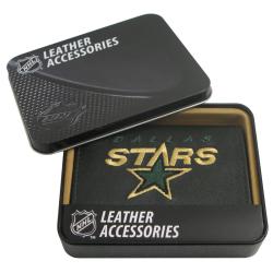 Dallas Stars Men's Black Leather Tri-fold Wallet