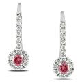 14k White Gold 1/2ct TDW Pink and White Diamond Dangle Earrings (G-H, I1-I2)