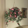 Silk 24-inch Hanging Passion Flower Basket