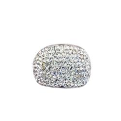 Sterling Silver White Crystal Ring
