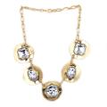 Goldtone Disk Fashion Necklace