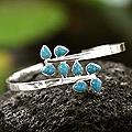 Sterling Silver 'Tropical Blue' Cuff Bracelet (Indonesia)