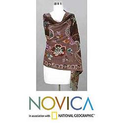 Wool 'Autumn Notes' Shawl (India)