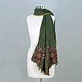 Wool 'Jade Blossoms' Scarf (India)