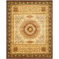 Asian Hand-knotted Savonnerie Beige Wool Rug (8' x 10')