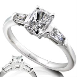 14k White Gold 1 1/3ct TDW Certified Diamond Engagement Ring (F, SI2)