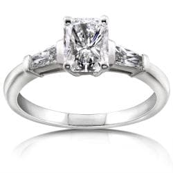 14k White Gold 1 1/3ct TDW Certified Diamond Engagement Ring (F, SI2)