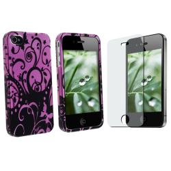 Swirl Case/ Anti-glare Screen for Apple iPhone 4
